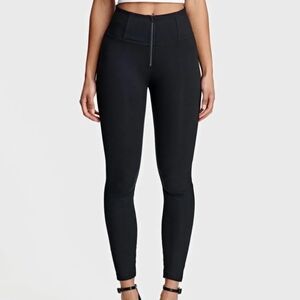 Freddy women's WRUP shaping faux vegan leather high rise zip up slim leg pants